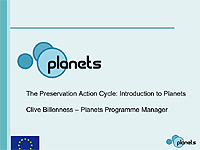 The Preservation Action Cycle: Introduction to Planets